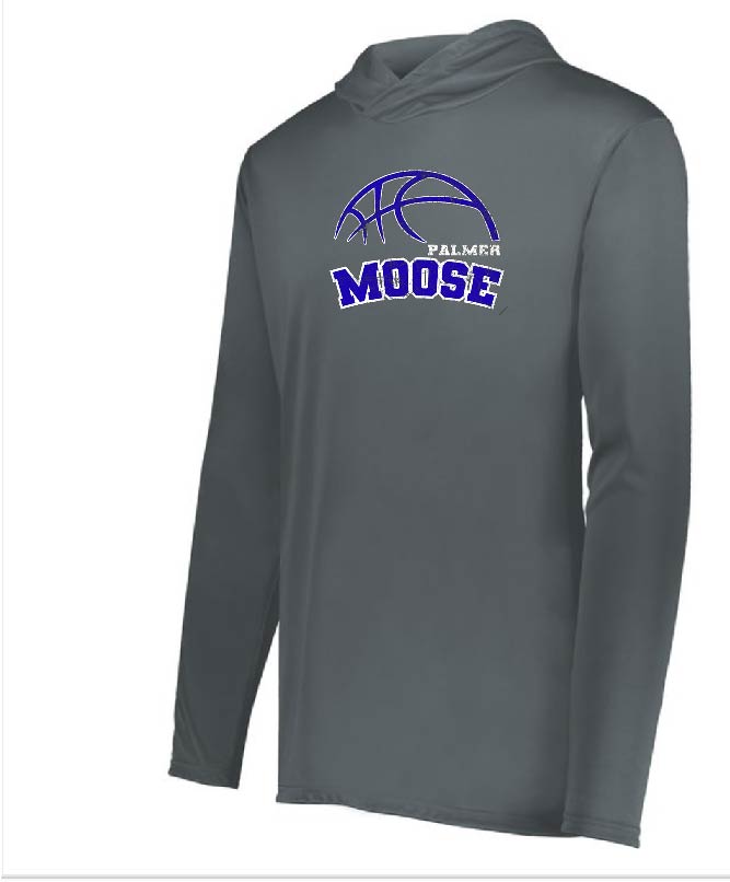 Palmer Moose Basketball Long Sleeve Performance Hoodie