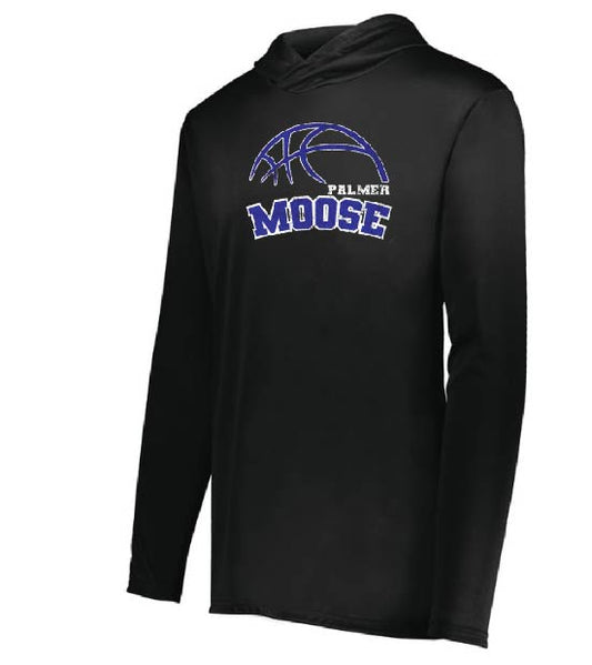 Palmer Moose Basketball Long Sleeve Performance Hoodie