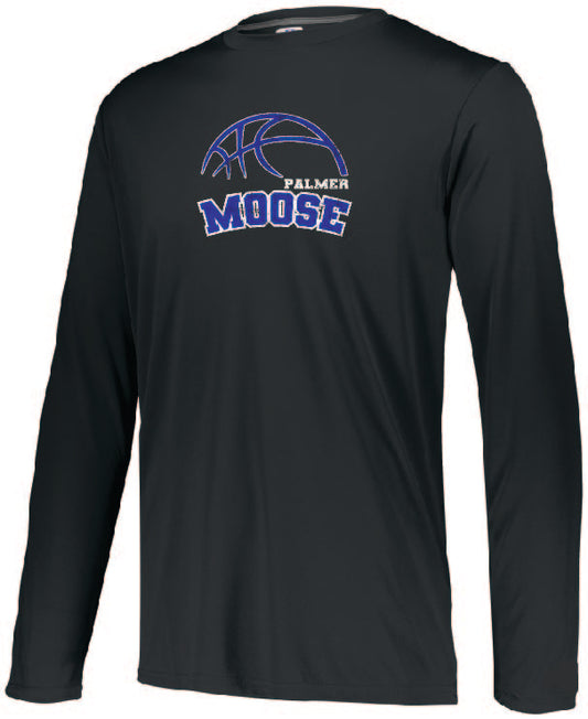 Palmer Moose Basketball Long Sleeve Performance Shirt