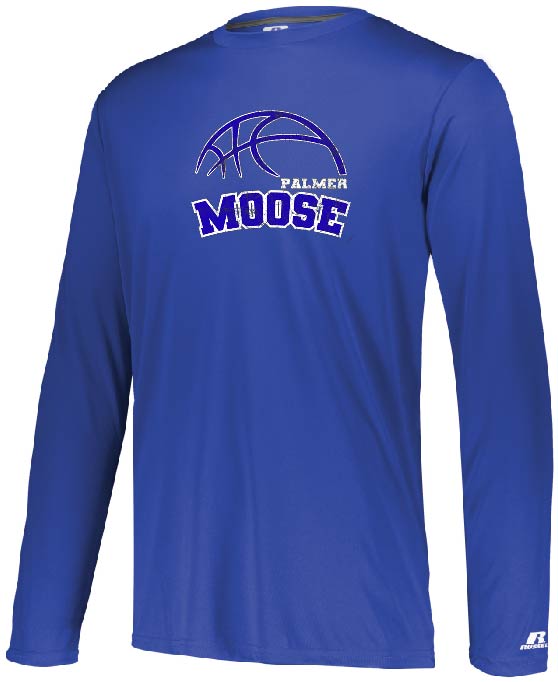 Palmer Moose Basketball Long Sleeve Performance Shirt