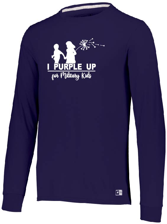 Purple Up - Long Sleeve Cotton Tee