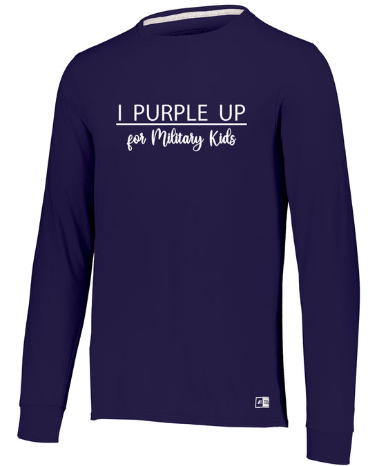 Purple Up - Long Sleeve Cotton Tee