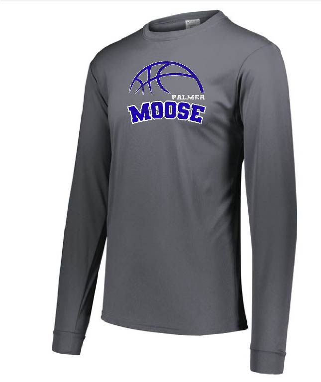 Palmer Moose Basketball Long Sleeve Performance Shirt